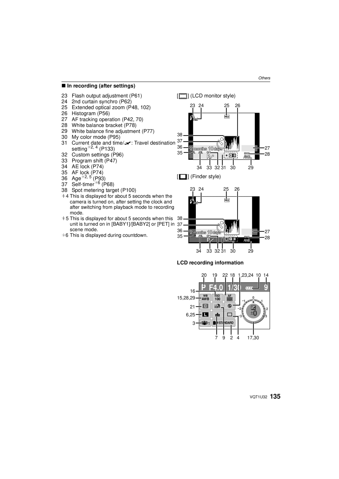 Panasonic DMC-G1K operating instructions Recording after settings, Finder style, LCD recording information 