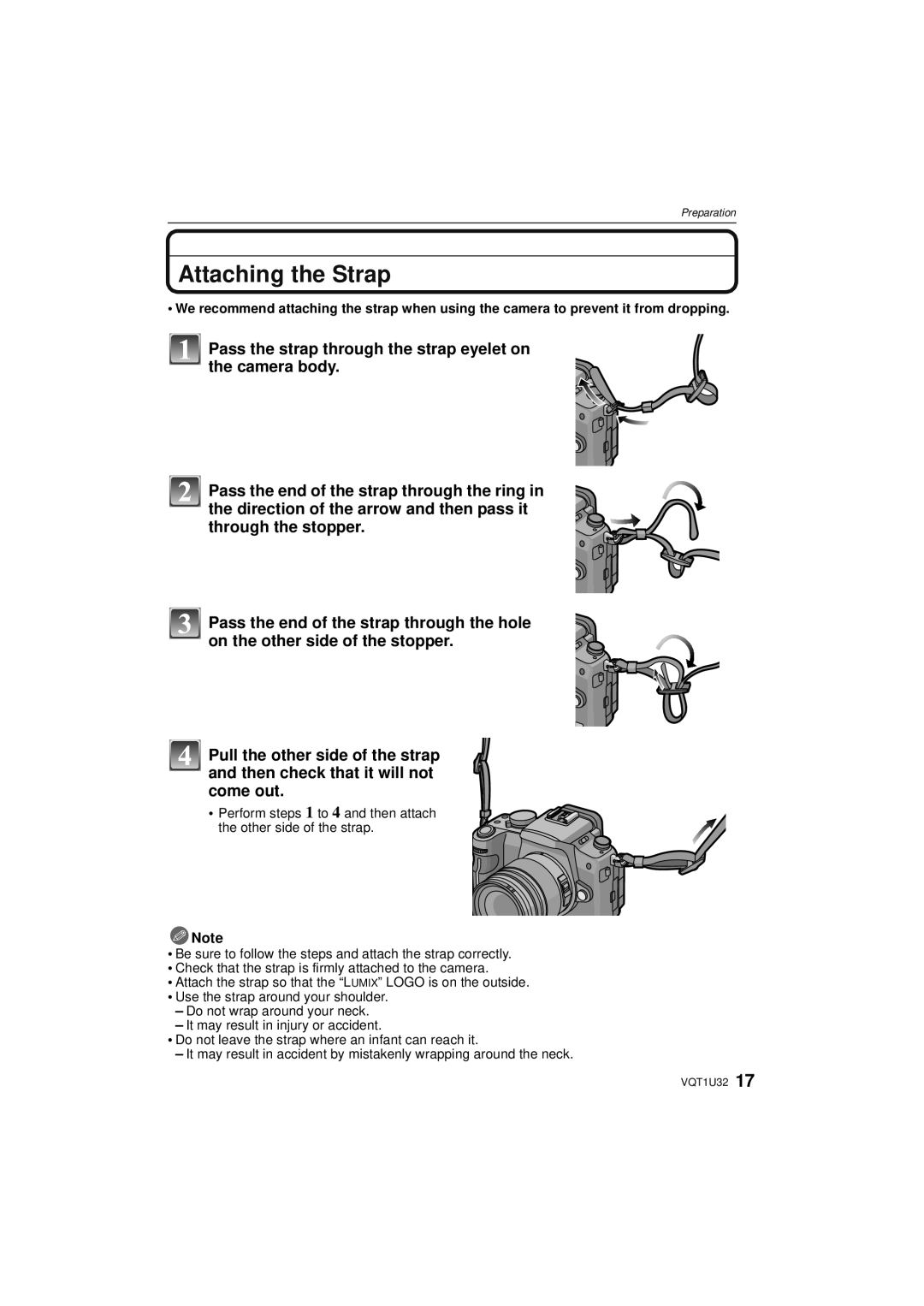 Panasonic DMC-G1K operating instructions Attaching the Strap 