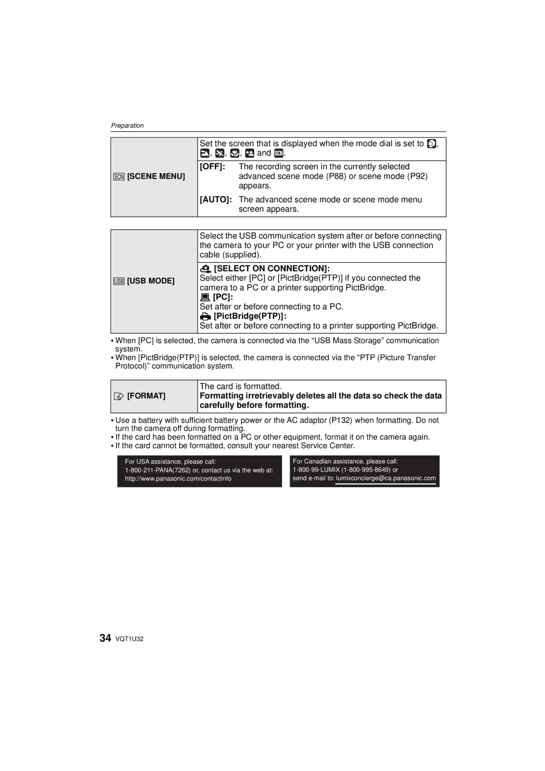 Panasonic DMC-G1K operating instructions Select on Connection, PictBridgePTP, Card is formatted, USB Mode 