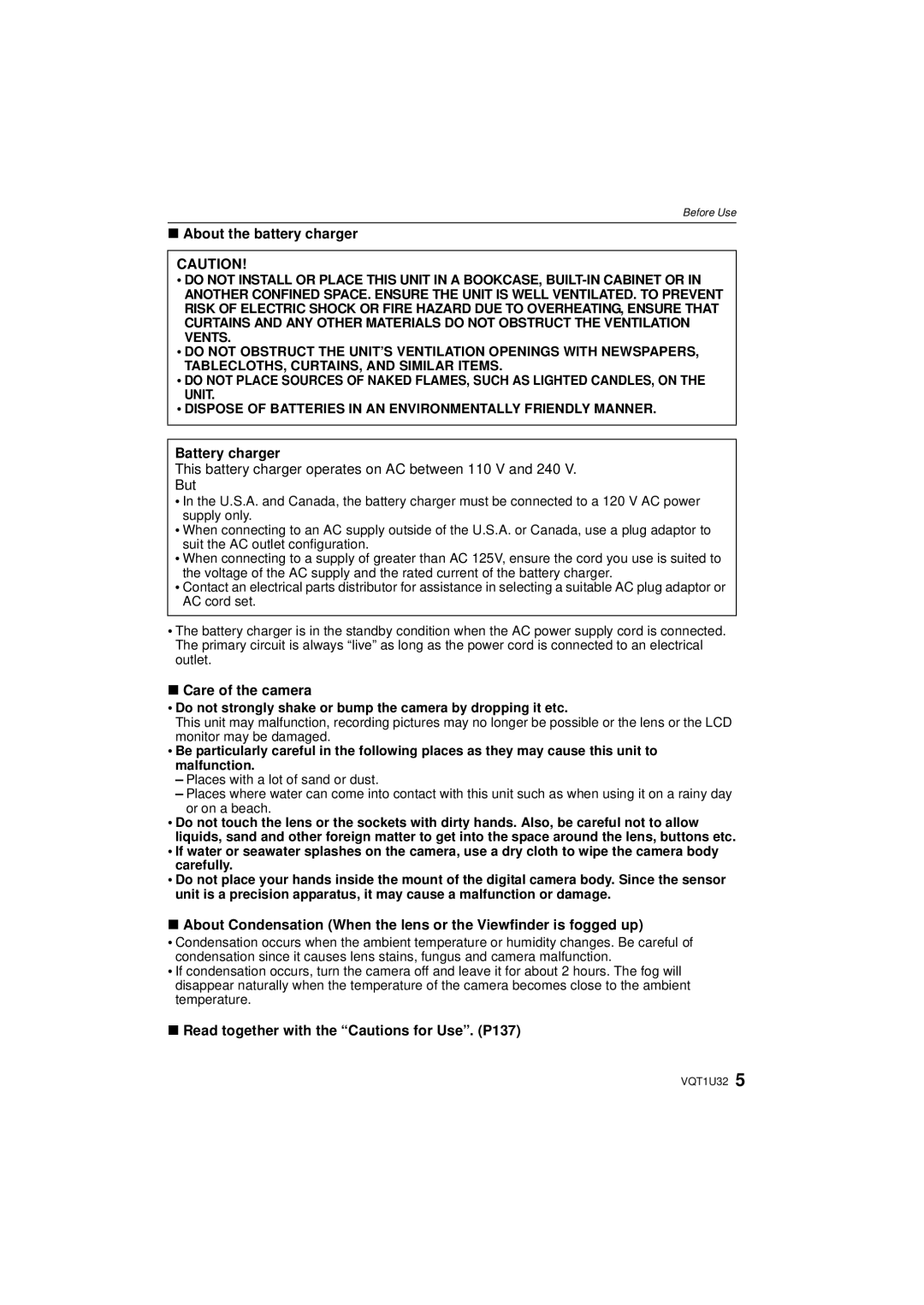 Panasonic DMC-G1K operating instructions About the battery charger, Battery charger, Care of the camera 