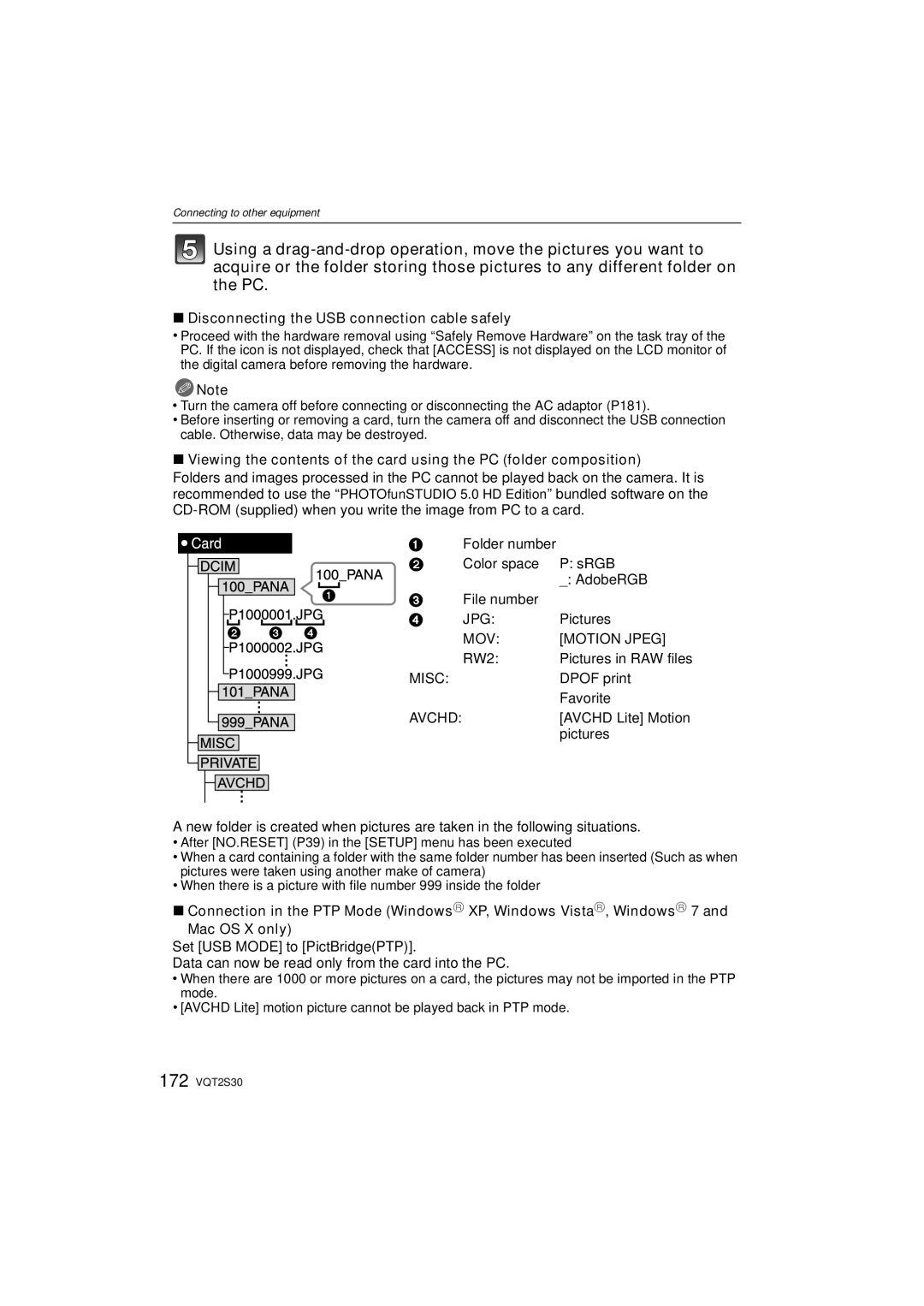 Panasonic DMC-G2K operating instructions Disconnecting the USB connection cable safely 