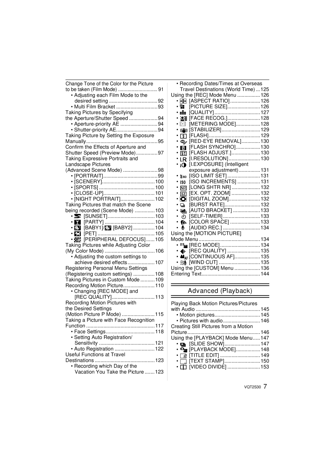 Panasonic DMC-G2K Adjusting each Film Mode to, Taking Pictures by Specifying, Taking Picture by Setting the Exposure, 100 