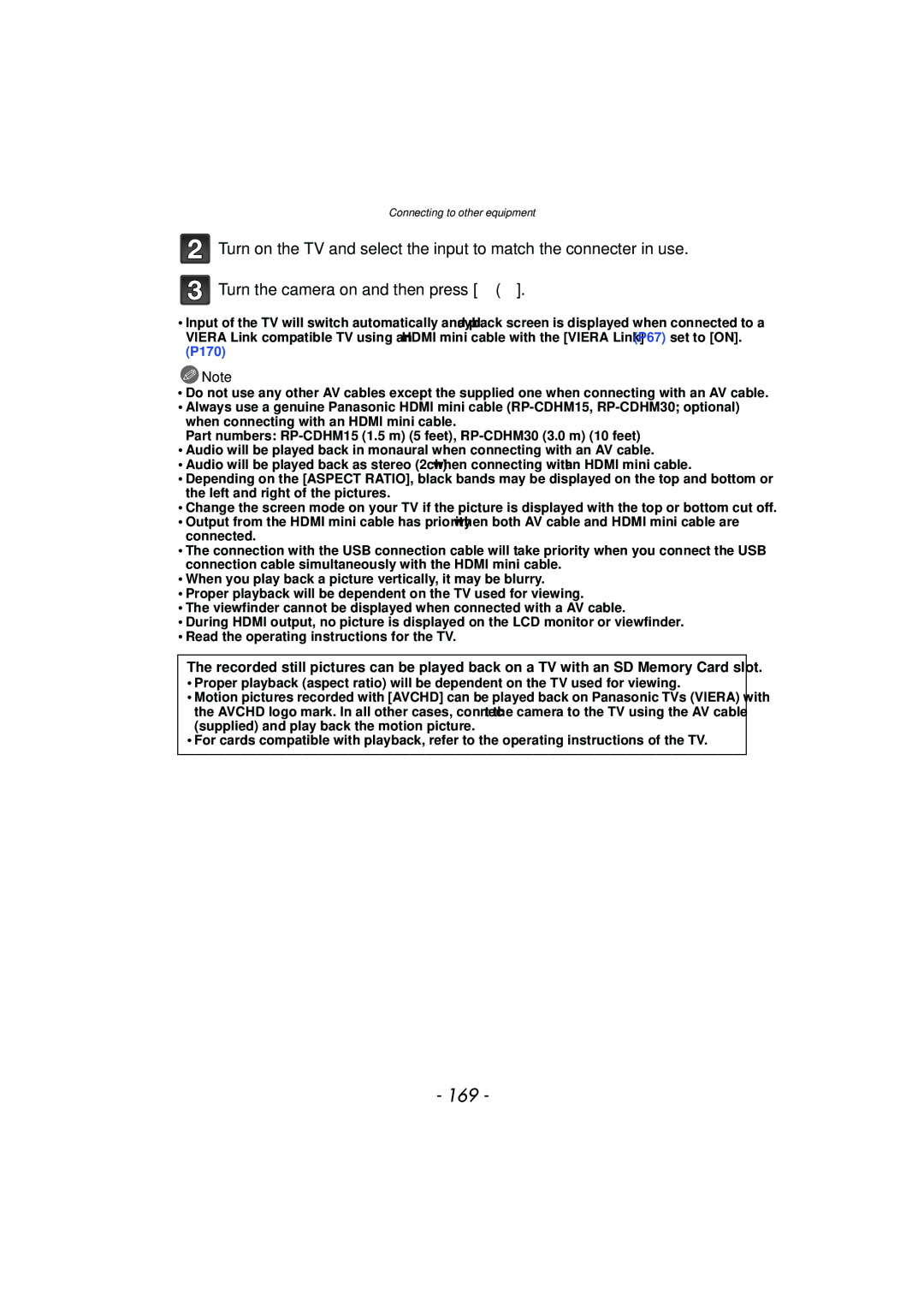 Panasonic DMC-G3 owner manual 169 