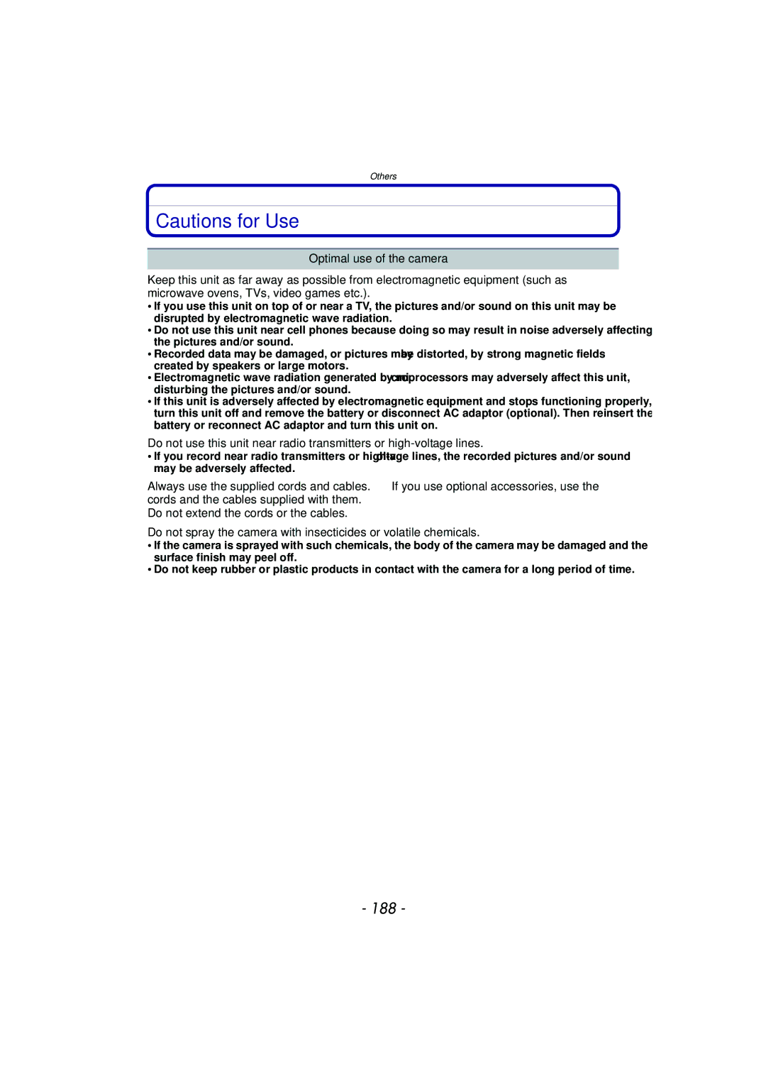 Panasonic DMC-G3 owner manual 188 