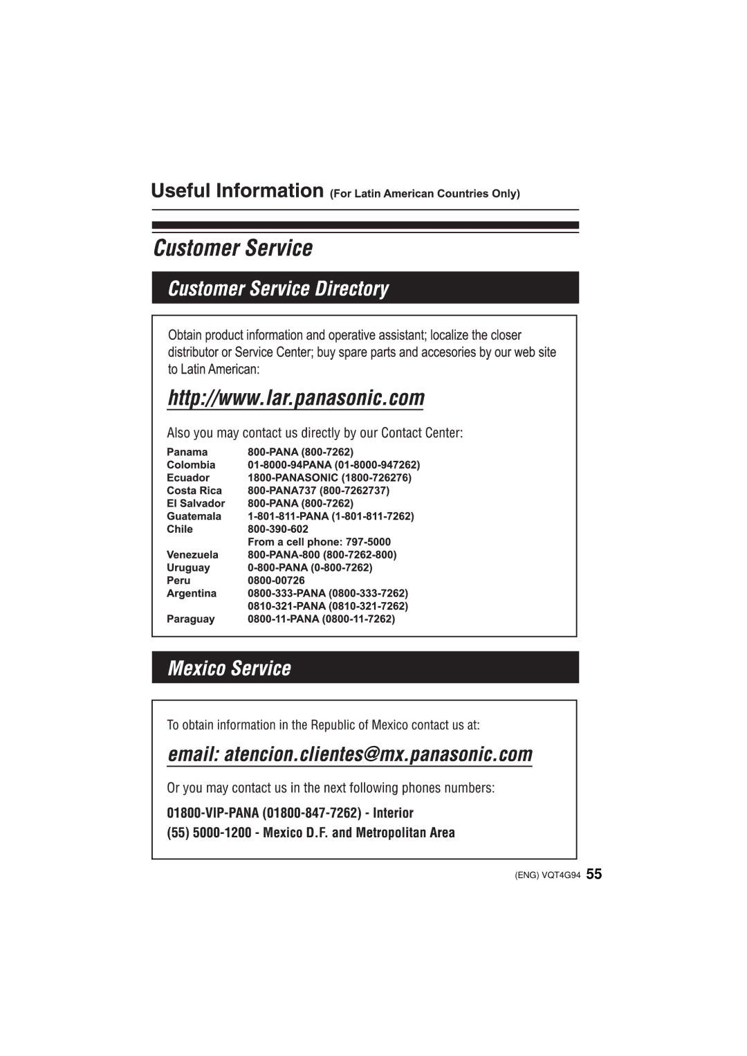 Panasonic DMC-G5K, DMC-G5-K, DMC-G5X owner manual ENG VQT4G94 