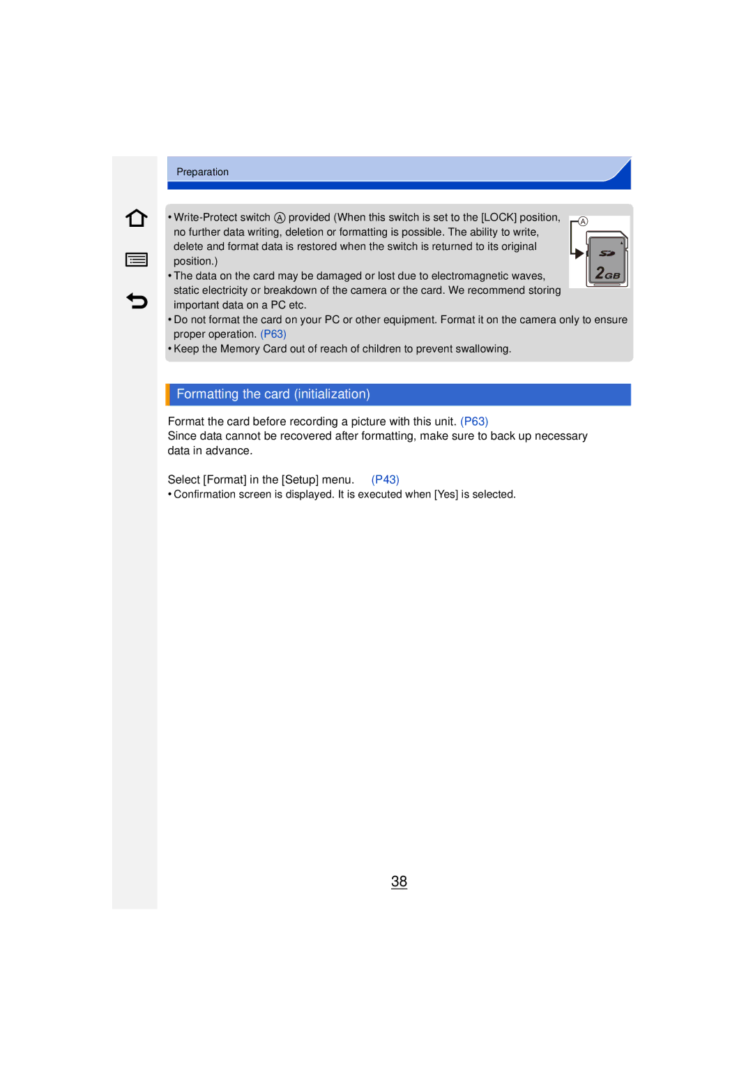 Panasonic DMC-G6 owner manual Formatting the card initialization 