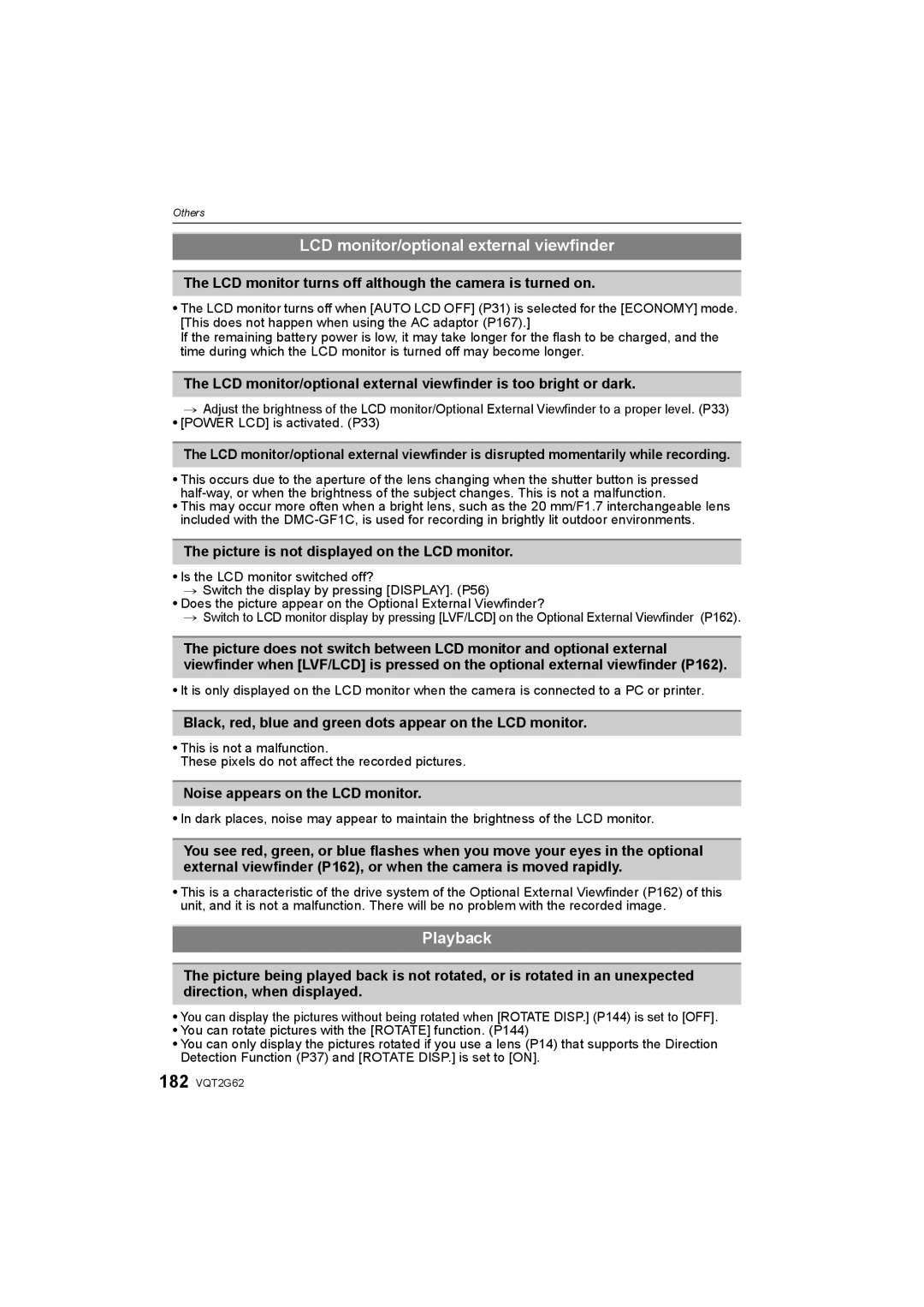 Panasonic DMC-GF1K operating instructions LCD monitor/optional external viewfinder, Playback 