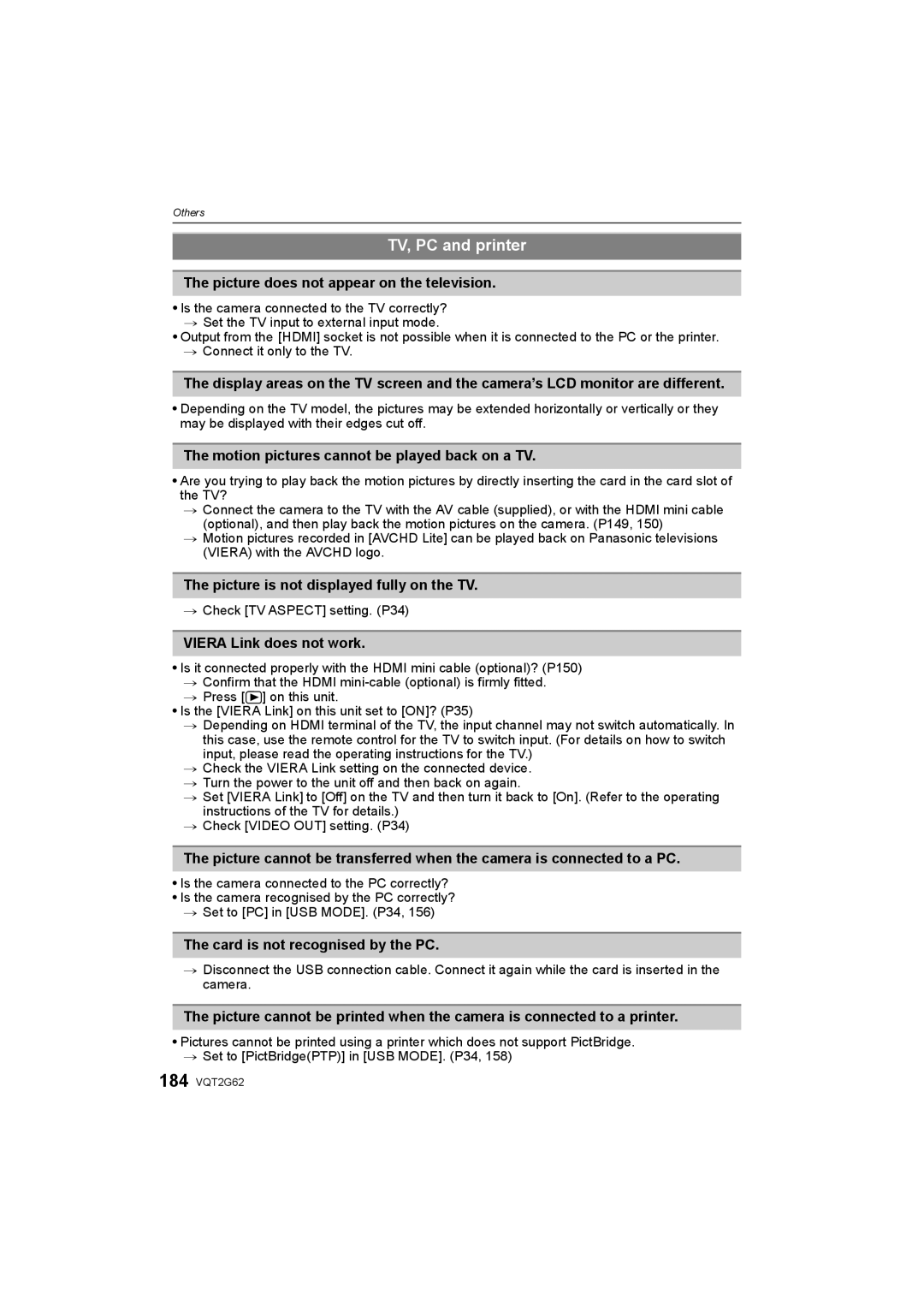 Panasonic DMC-GF1K operating instructions TV, PC and printer 