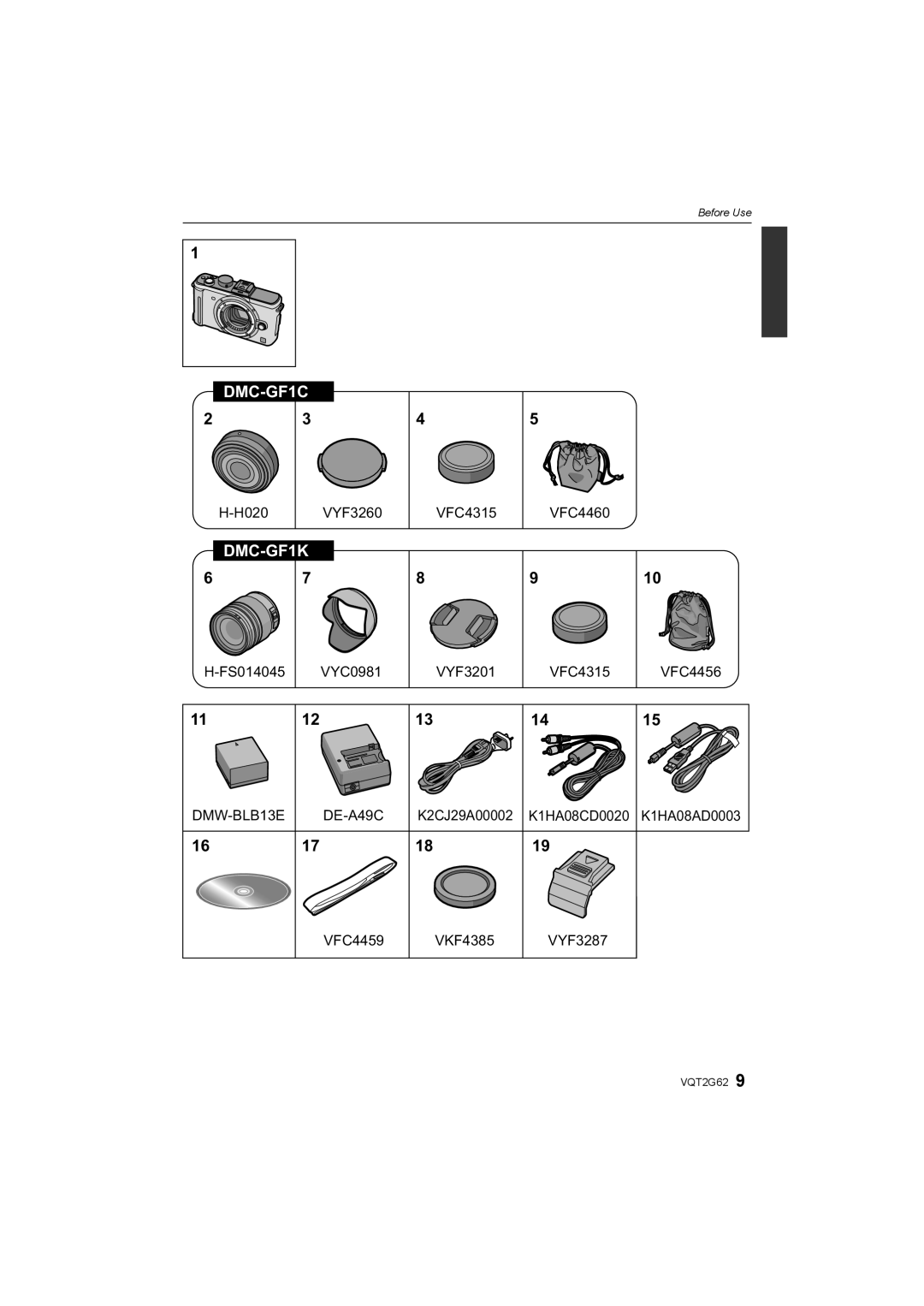 Panasonic DMC-GF1K operating instructions DMC-GF1C, 1819 