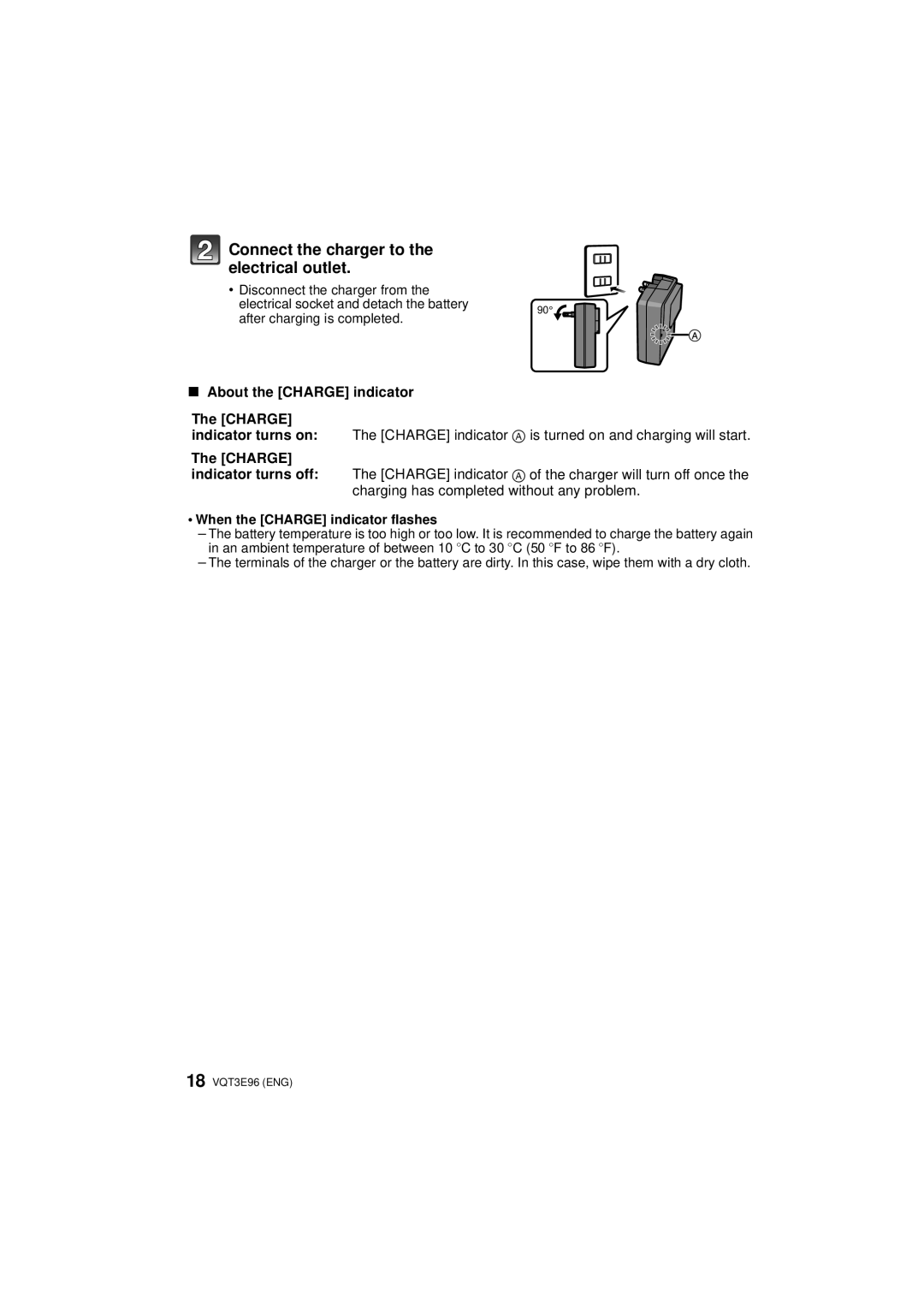 Panasonic DMCGF2CK, DMC-GF2KR, DMCGF2CS, DMCGF2KK Connect the charger to the electrical outlet, About the Charge indicator 