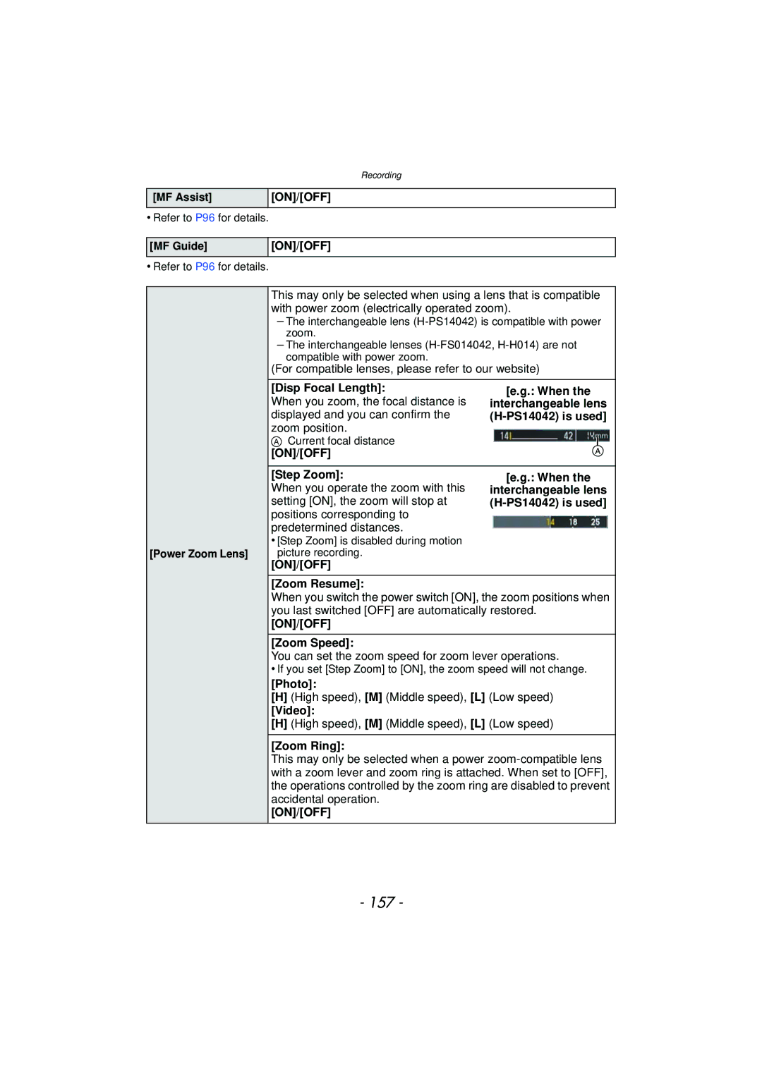 Panasonic DMC-GF5 owner manual 157 