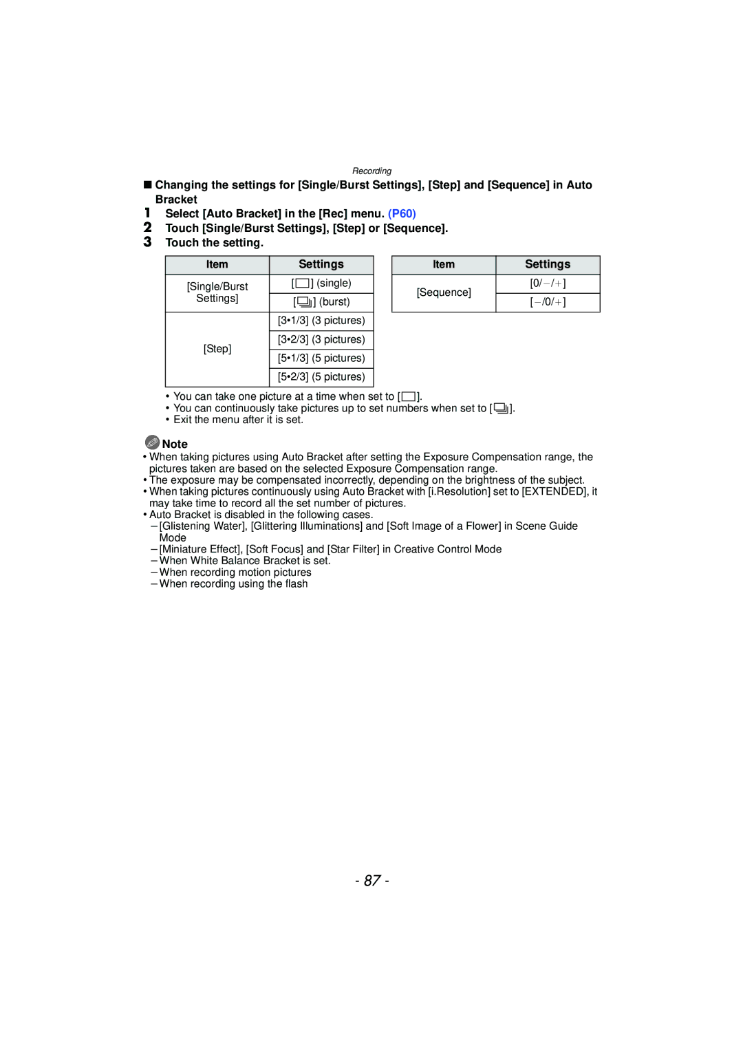 Panasonic DMC-GF5 owner manual Single 