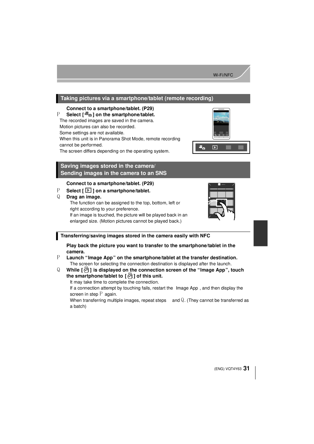 Panasonic DMC-GF6K owner manual Taking pictures via a smartphone/tablet remote recording 