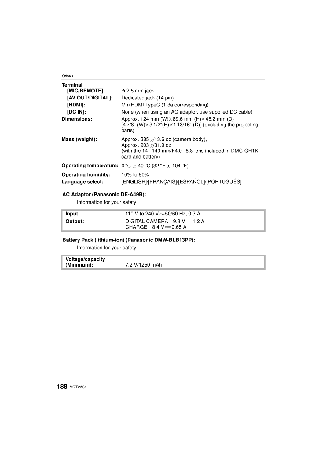 Panasonic DMC-GH1K operating instructions Mic/Remote 