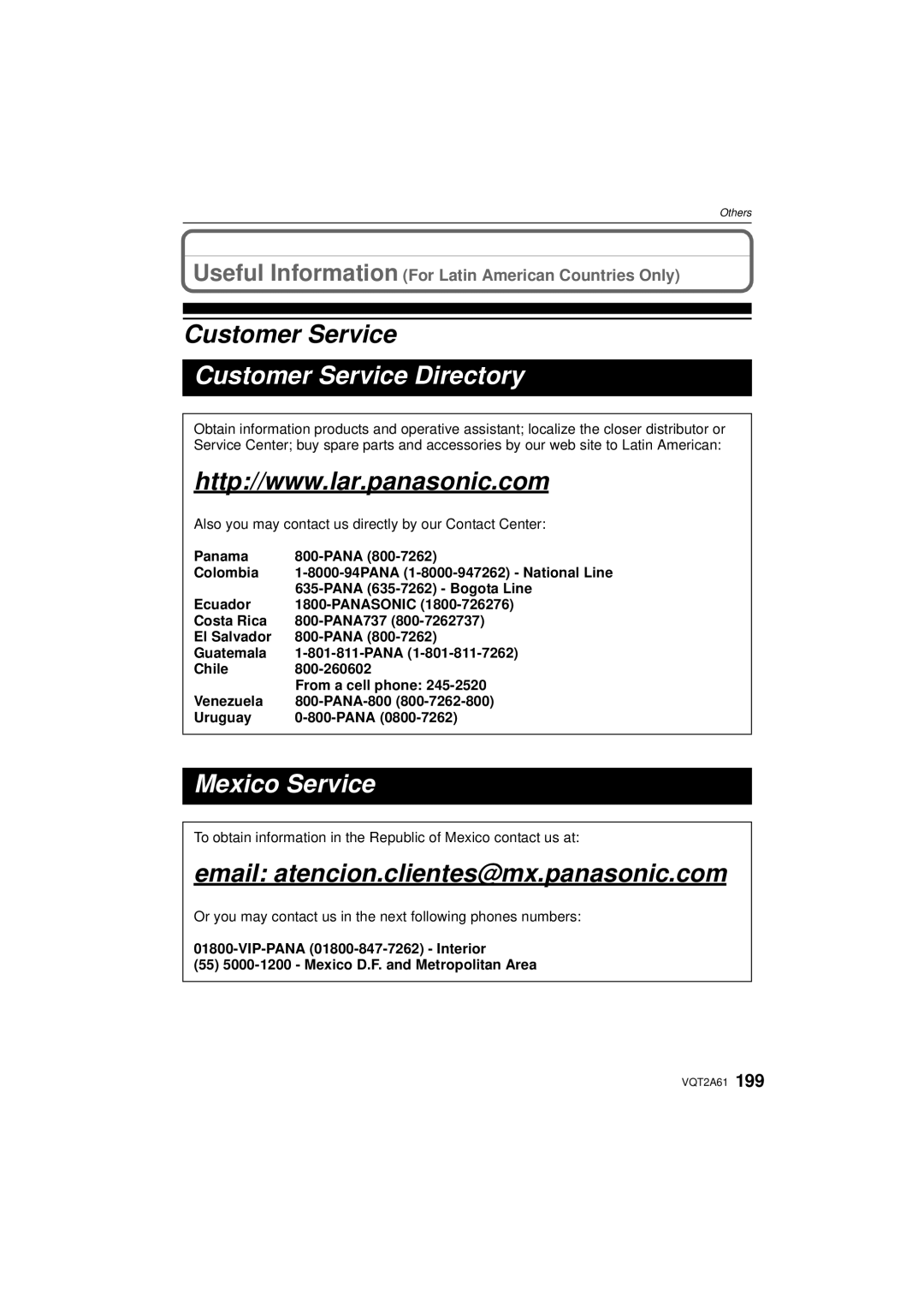 Panasonic DMC-GH1K operating instructions Also you may contact us directly by our Contact Center 