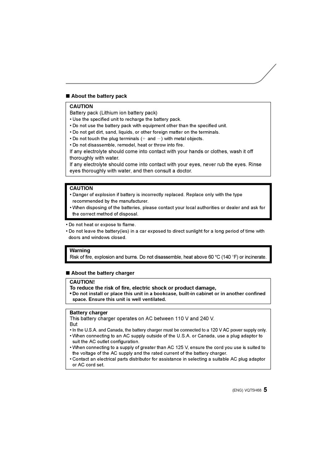 Panasonic DMC-GH4 owner manual About the battery pack, Battery pack Lithium ion battery pack, Battery charger 