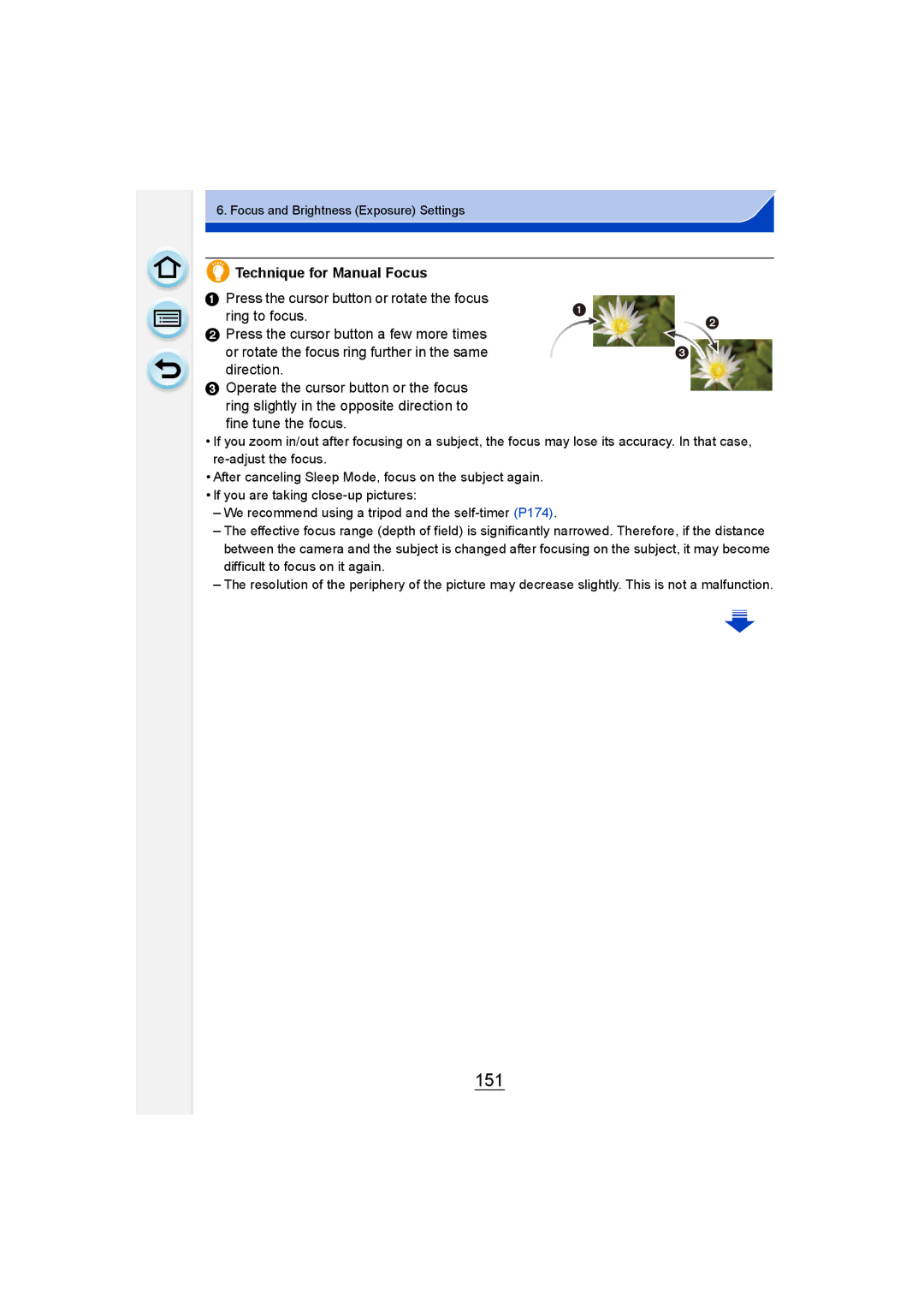 Panasonic DMC-GM1 owner manual 151, Technique for Manual Focus 