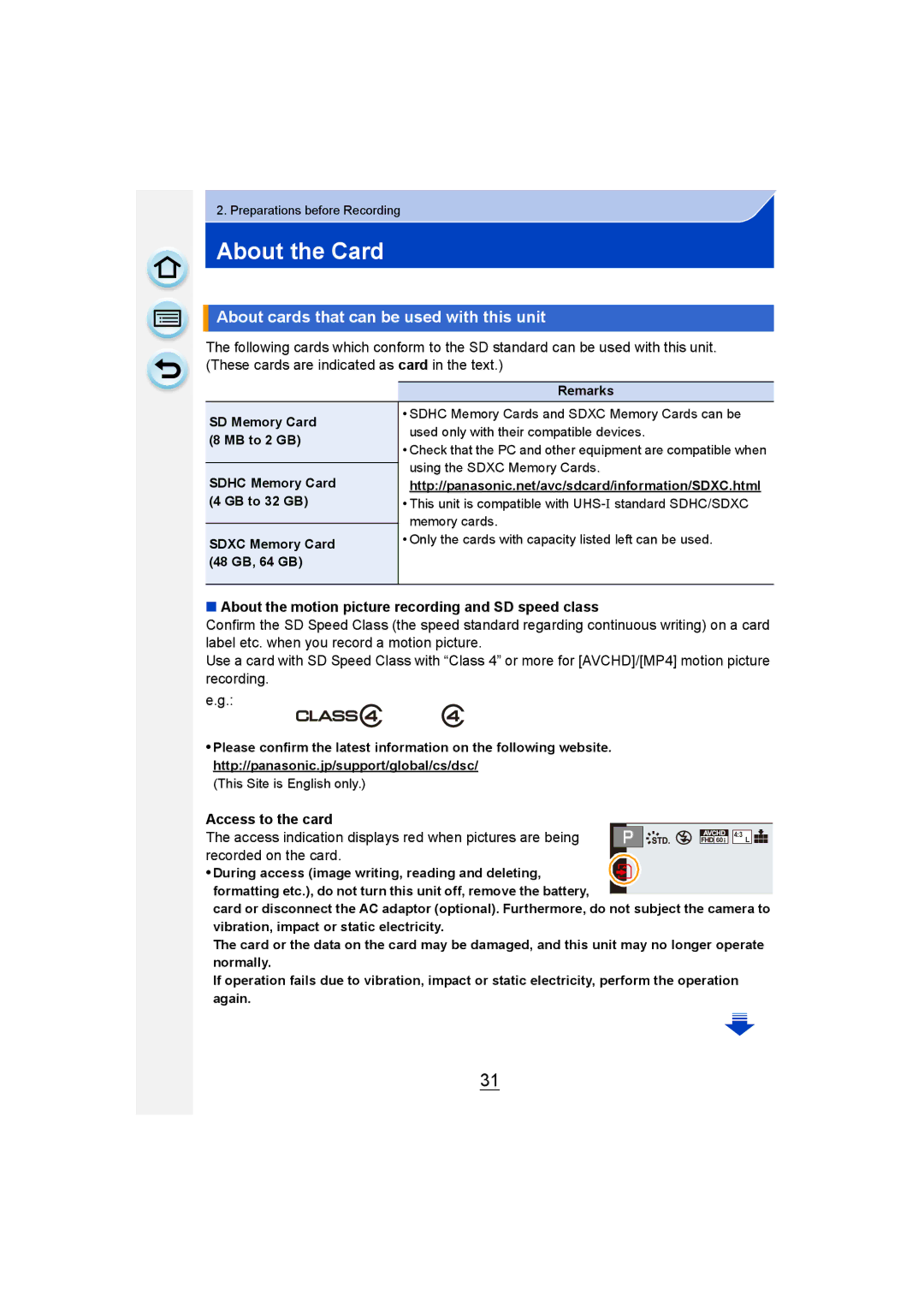 Panasonic DMC-GM1 owner manual About the Card, About cards that can be used with this unit 