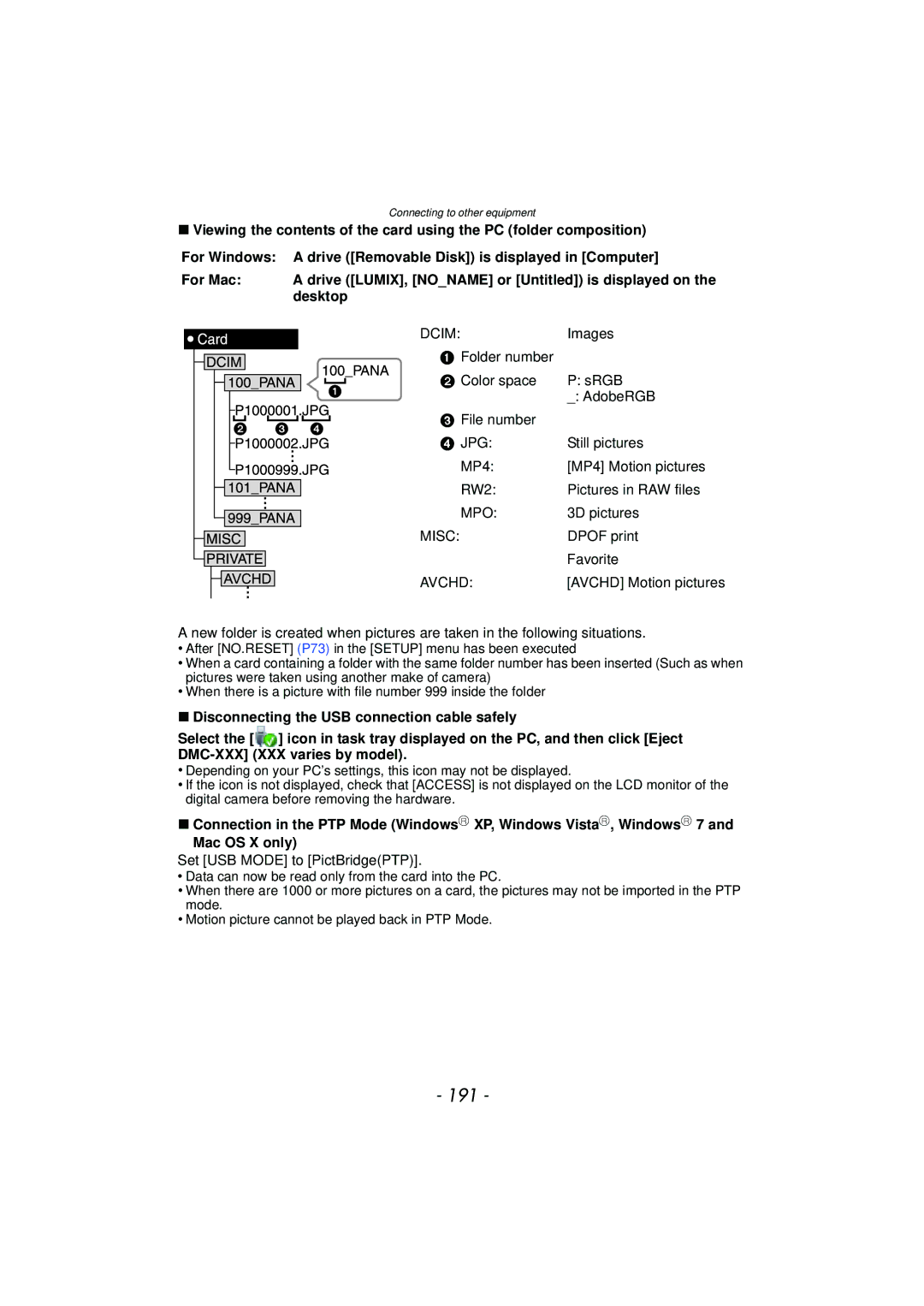 Panasonic DMCGX1XS, DMC-GX1, DMCGX1SBODY, DMCGX1KBODY owner manual 191, Desktop 