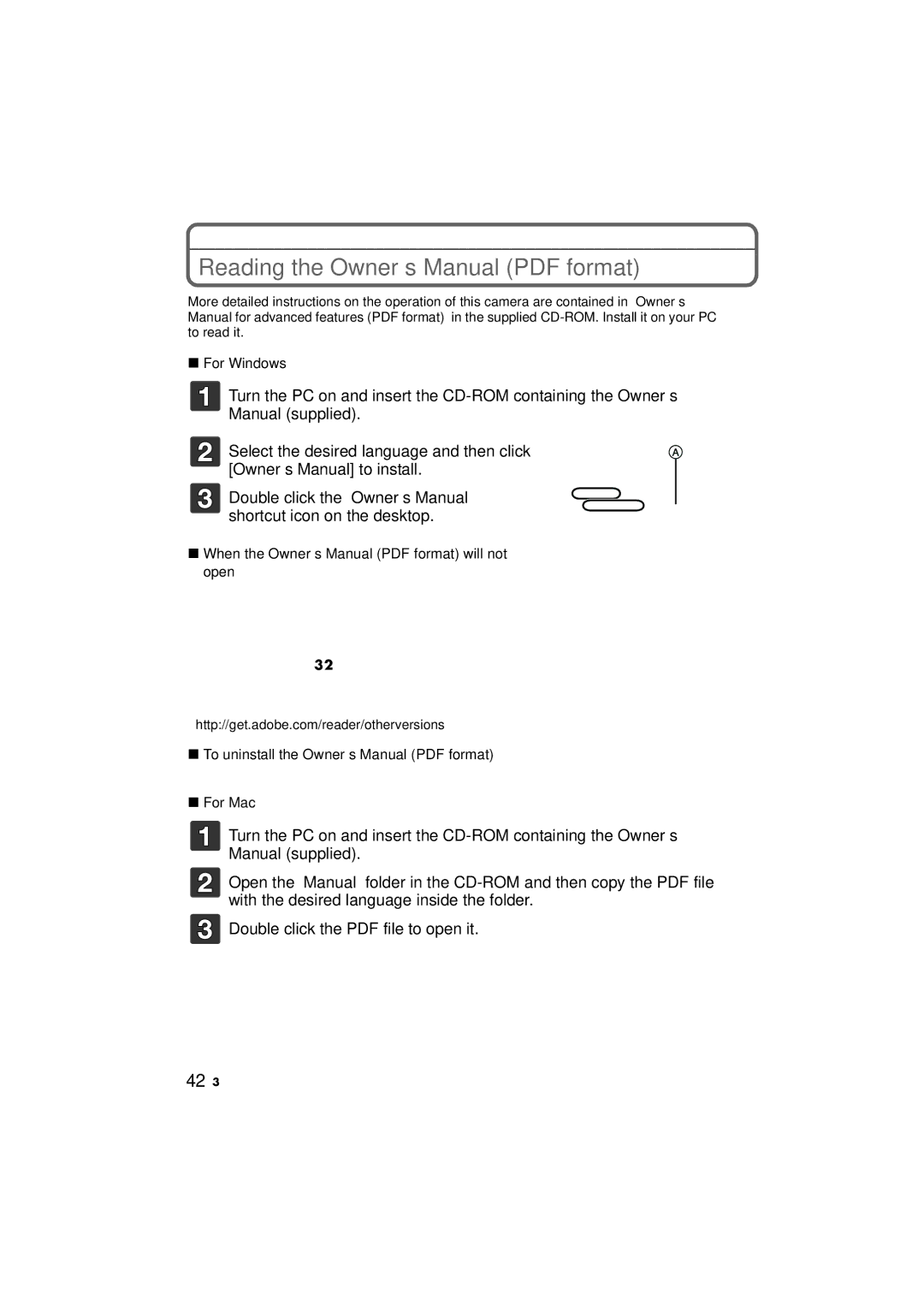 Panasonic DMC-GX1K, DMC-GX1X, DMCGX1XK owner manual For Windows Open, For Mac 