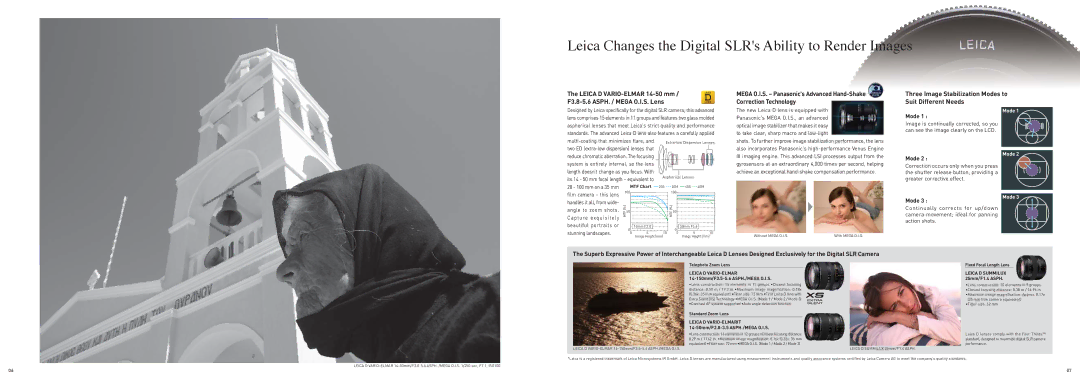 Panasonic DMC-L1 specifications Leica Changes the Digital SLRs Ability to Render Images, Mode 