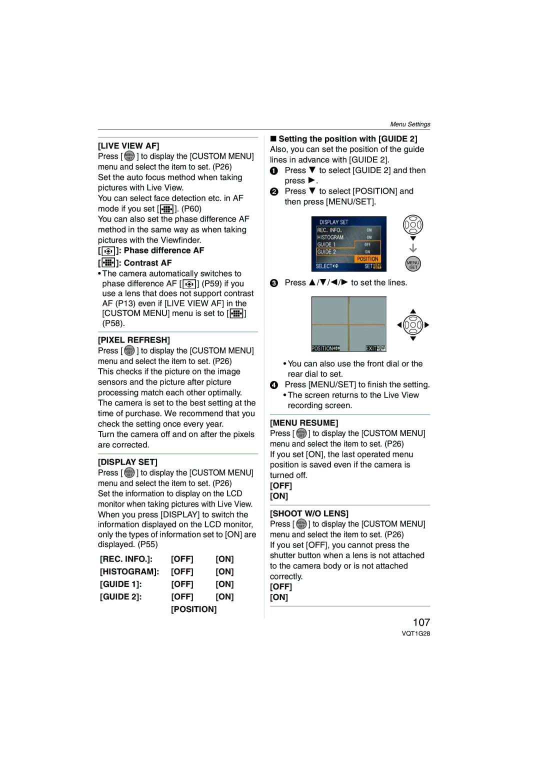 Panasonic DMC-L10K operating instructions 107 