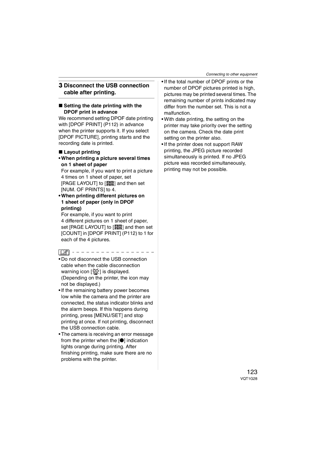 Panasonic DMC-L10K operating instructions 123, Setting the date printing with the Dpof print in advance 