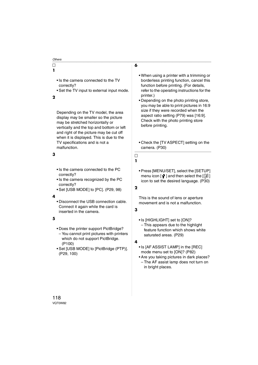 Panasonic DMC-L1K, VQT0W82 operating instructions 118 