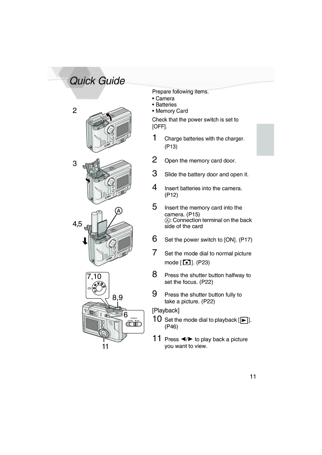 Panasonic DMC-LC20PP operating instructions Quick Guide, Playback 