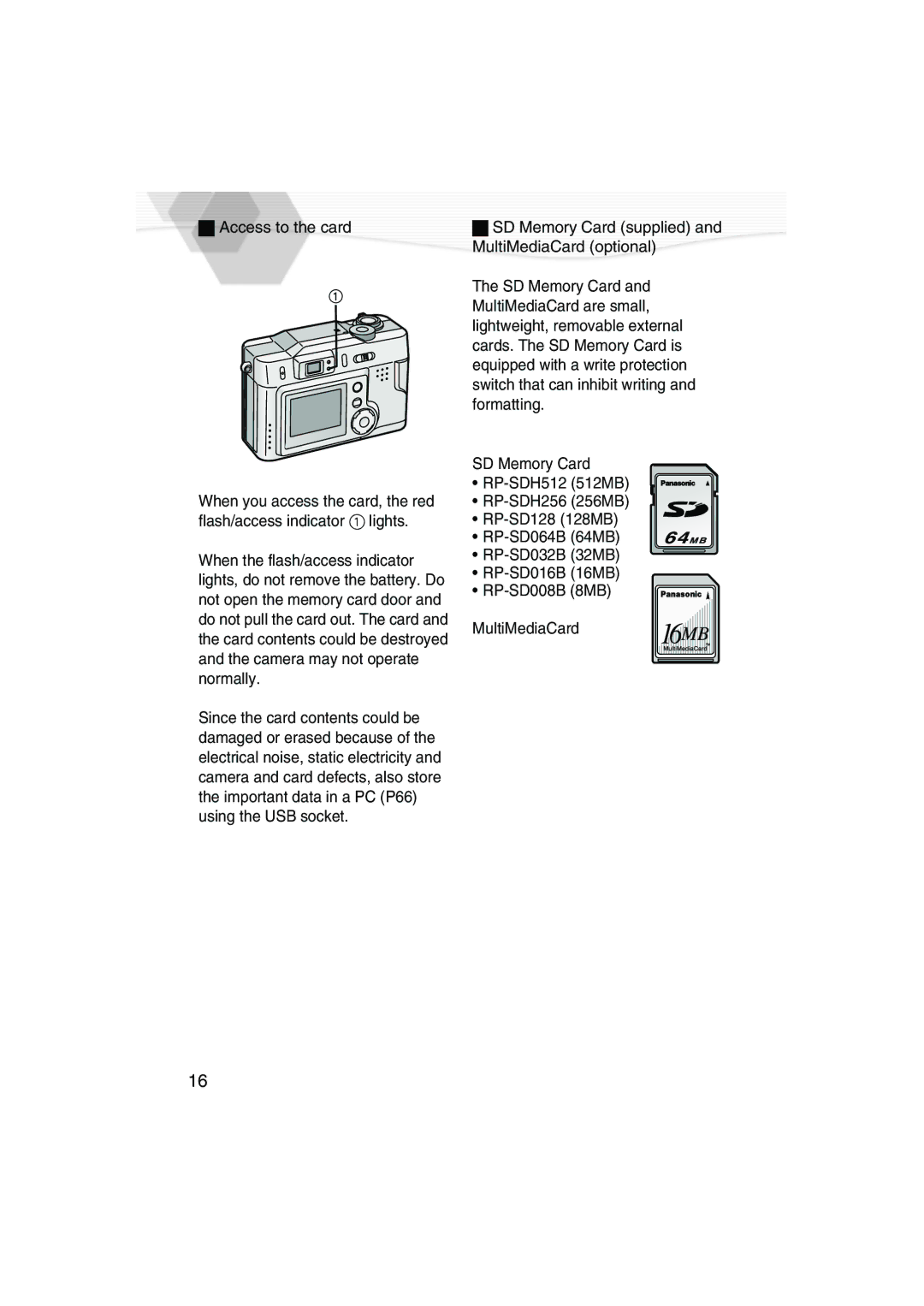 Panasonic DMC-LC20PP operating instructions 