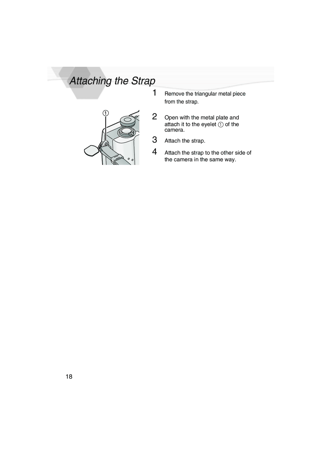 Panasonic DMC-LC20PP operating instructions Attaching the Strap 