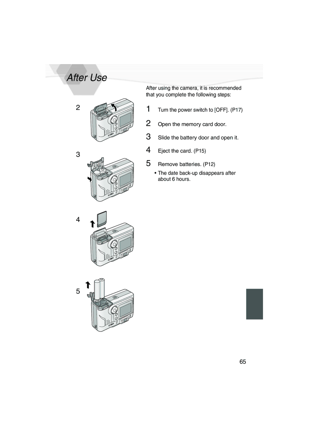 Panasonic DMC-LC20PP operating instructions After Use 