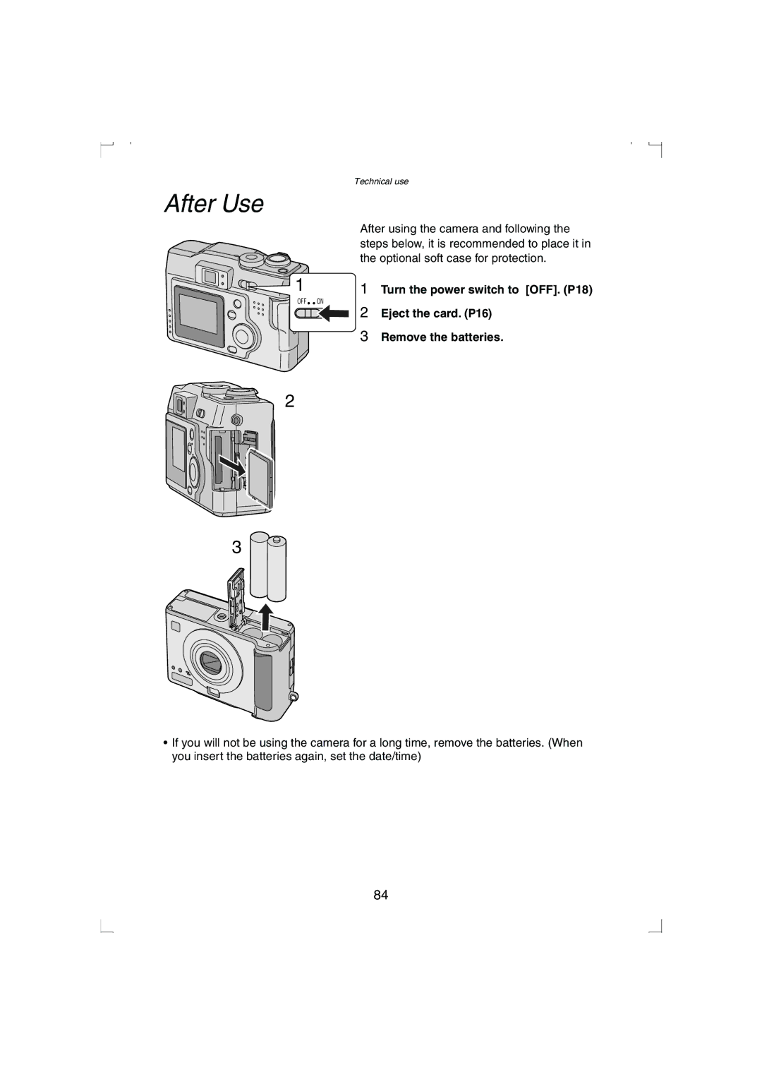 Panasonic DMC-LC33PP operating instructions After Use 