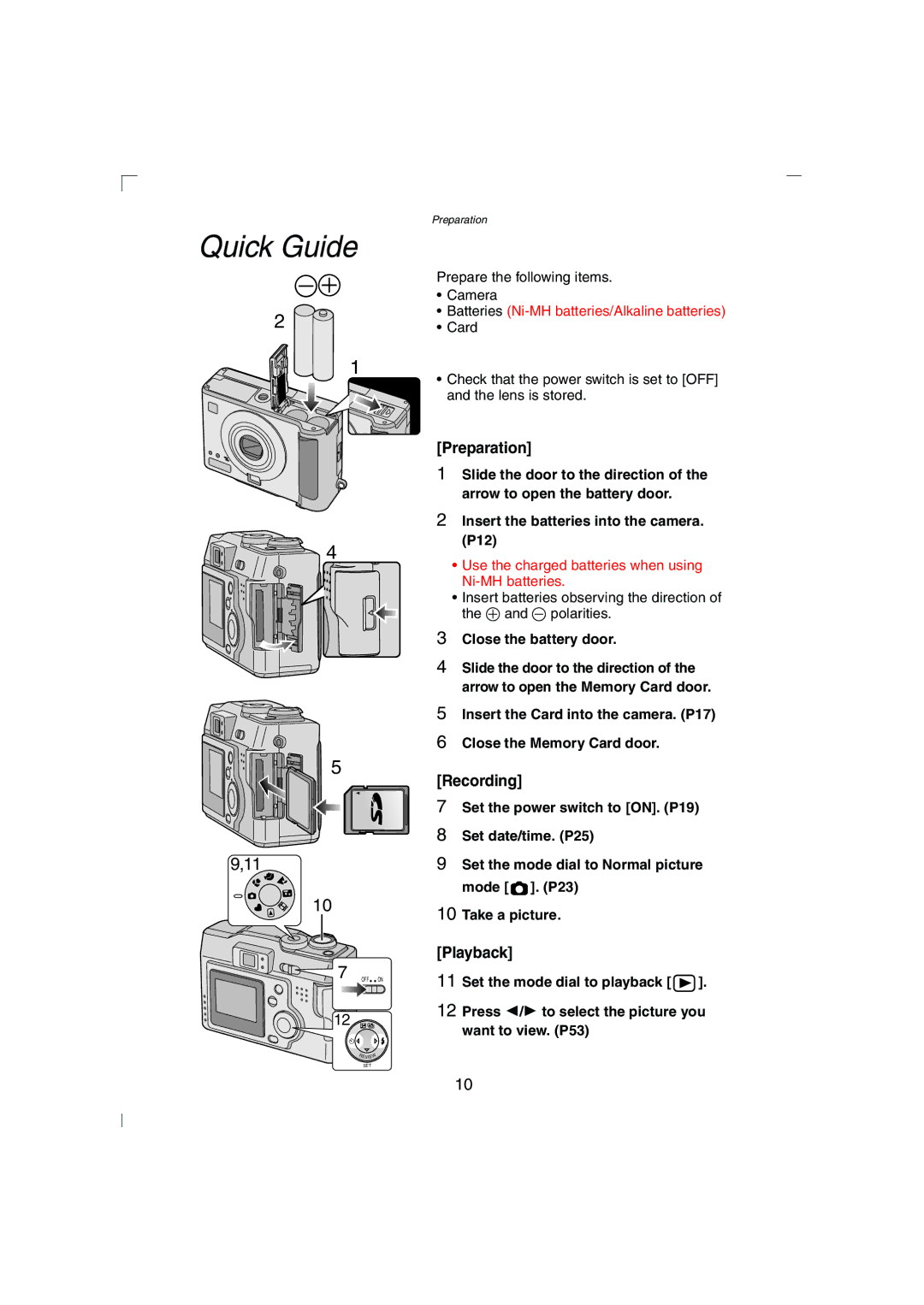 Panasonic DMC-LC43PP operating instructions Quick Guide 