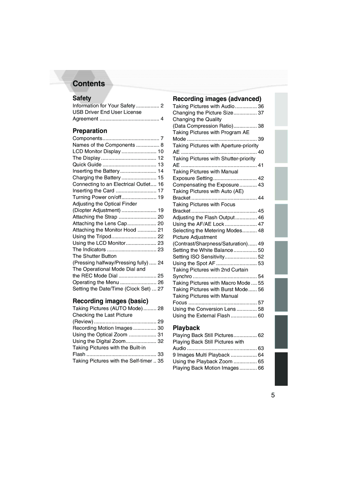 Panasonic DMC-LC5PP operating instructions Contents 