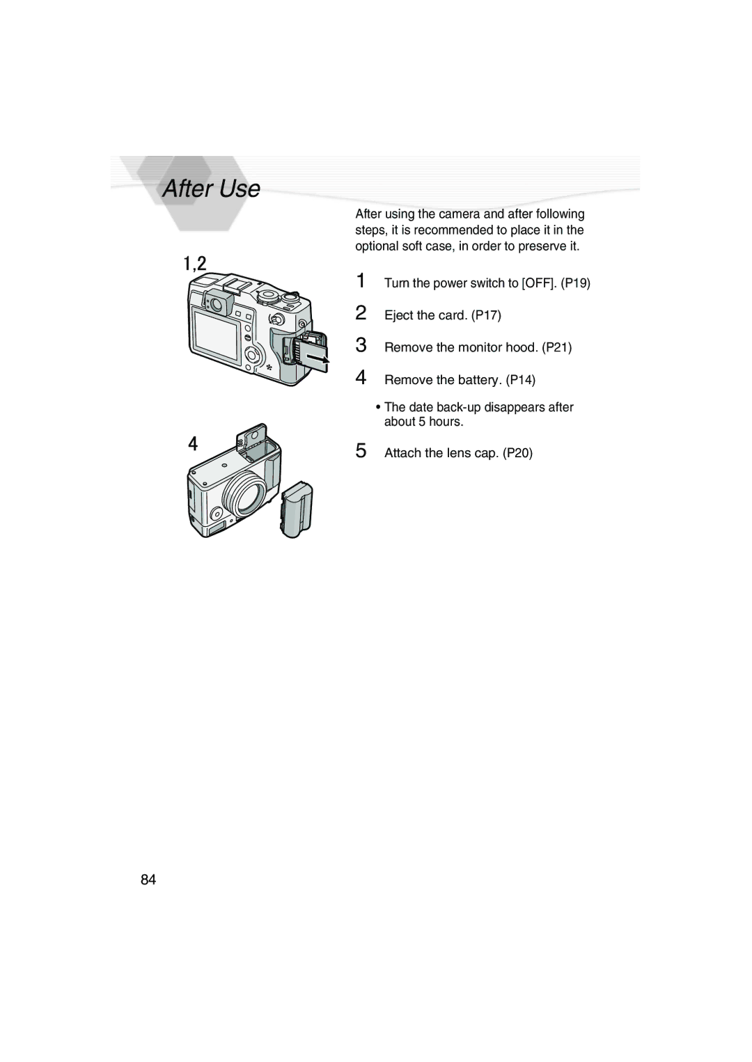 Panasonic DMC-LC5PP operating instructions After Use 