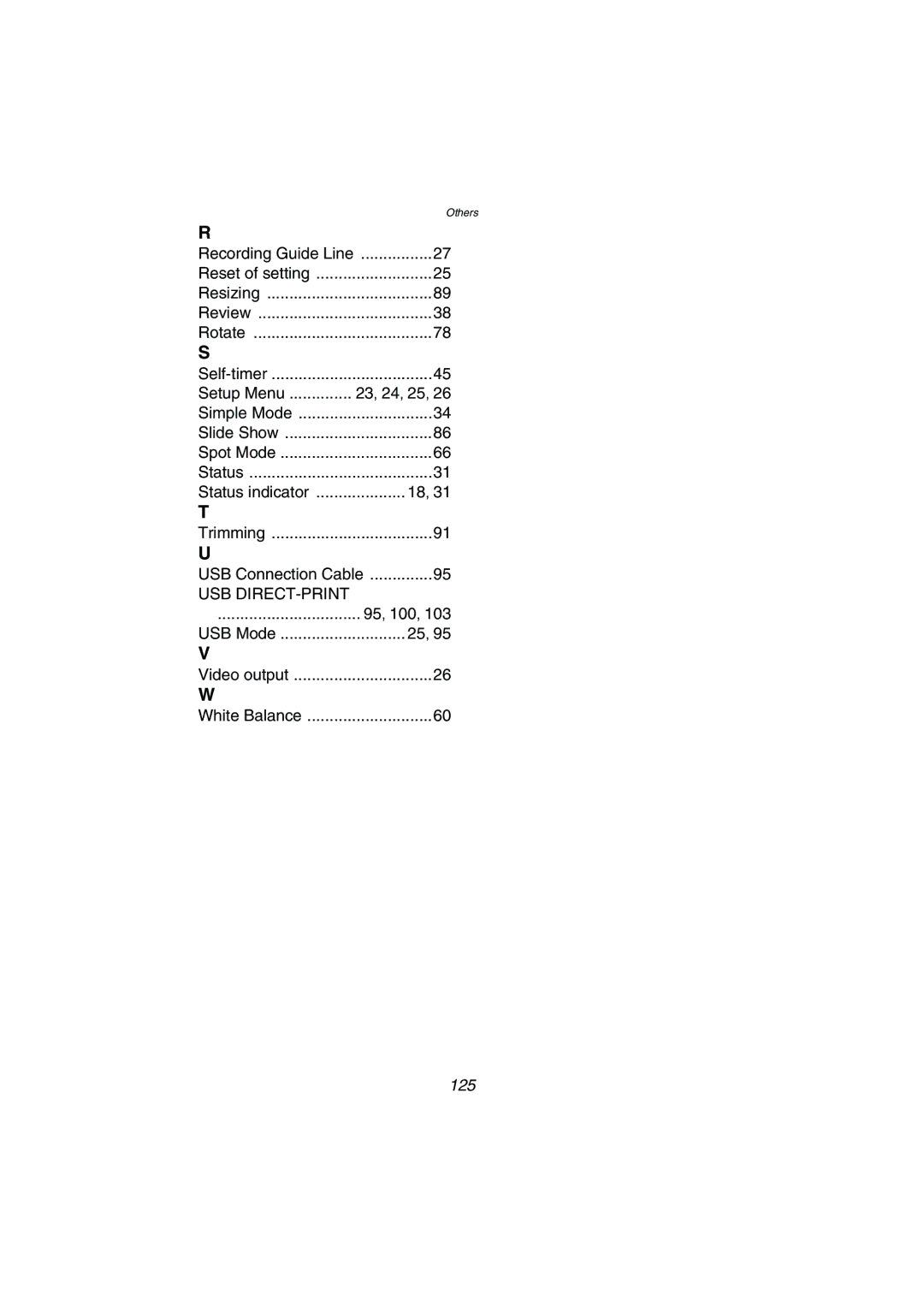 Panasonic DMC-LC70PP, DMC-LC80PP, DMC-LC50PP operating instructions 125 