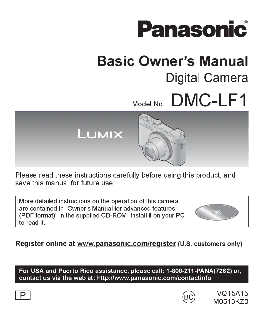 Panasonic DMC-LF1 owner manual Digital Camera 