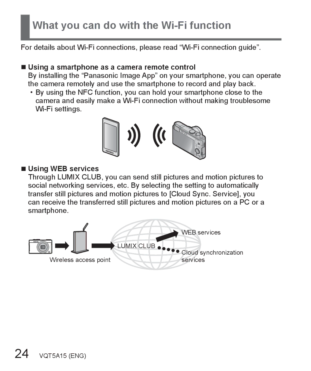 Panasonic DMC-LF1 owner manual What you can do with the Wi-Fi function, Using a smartphone as a camera remote control 