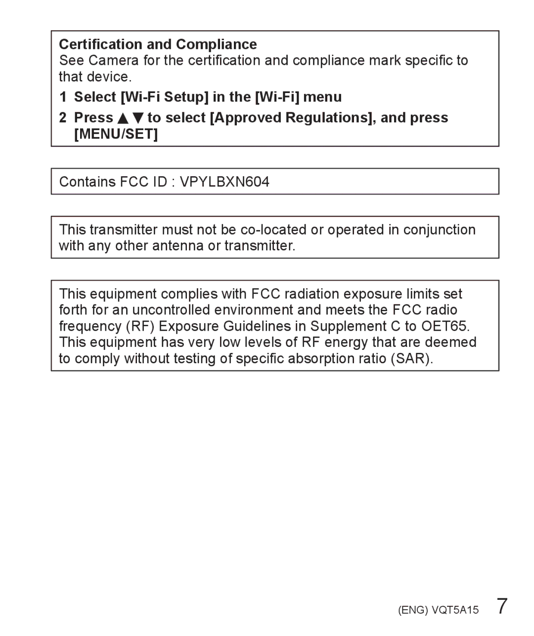 Panasonic DMC-LF1 owner manual Certification and Compliance 