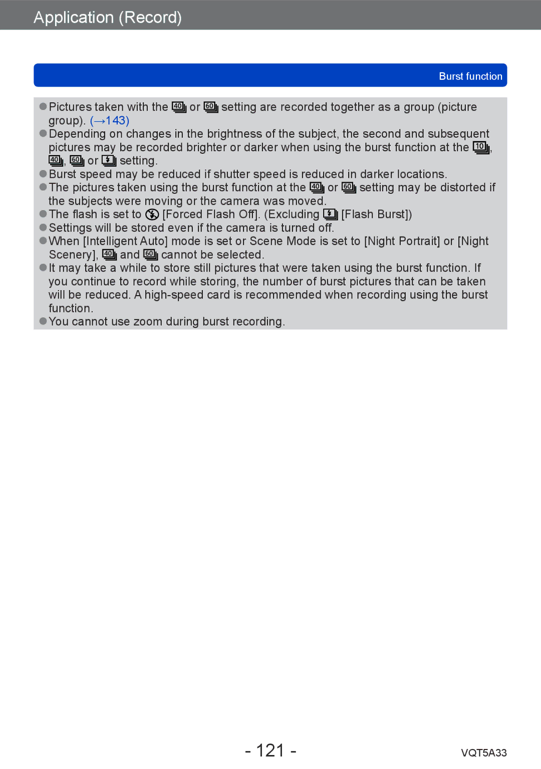 Panasonic DMCLF1W, DMC-LF1K owner manual 121, Group. →143 