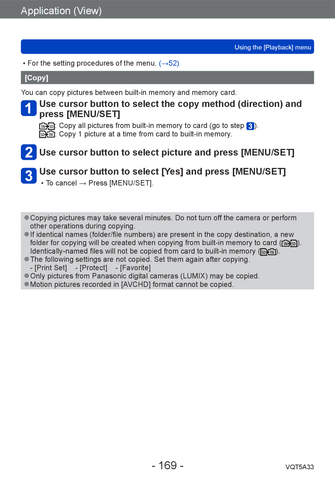 Panasonic DMCLF1W, DMC-LF1K owner manual 169, Copy 