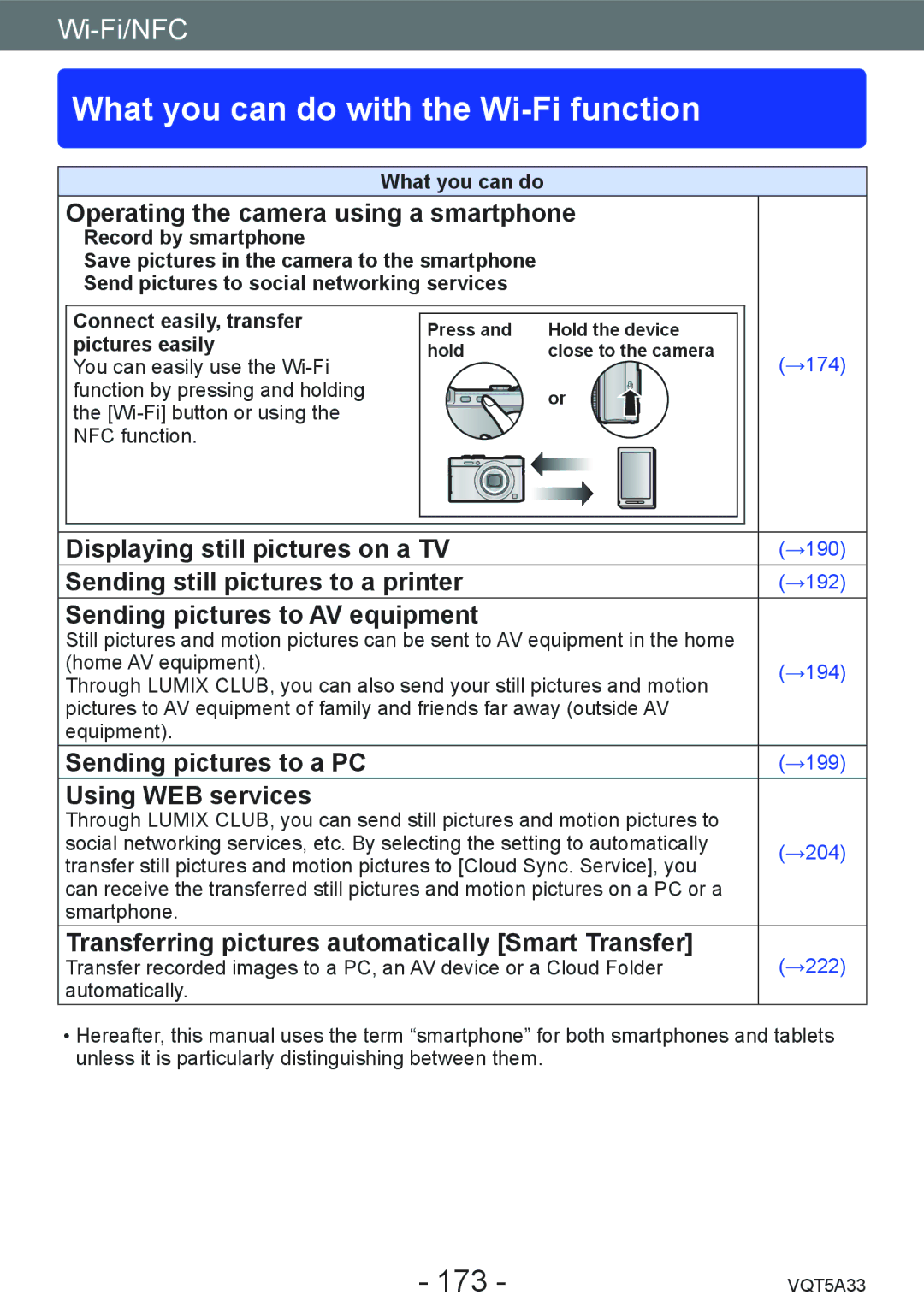 Panasonic DMCLF1W, DMC-LF1K owner manual What you can do with the Wi-Fi function, 173 