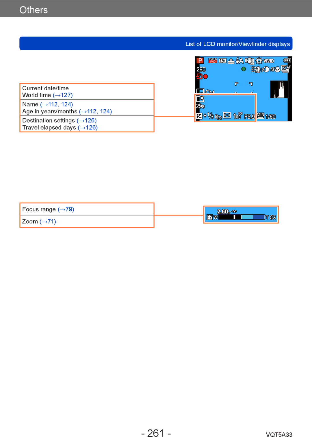 Panasonic DMCLF1W, DMC-LF1K owner manual 261, Name →112 