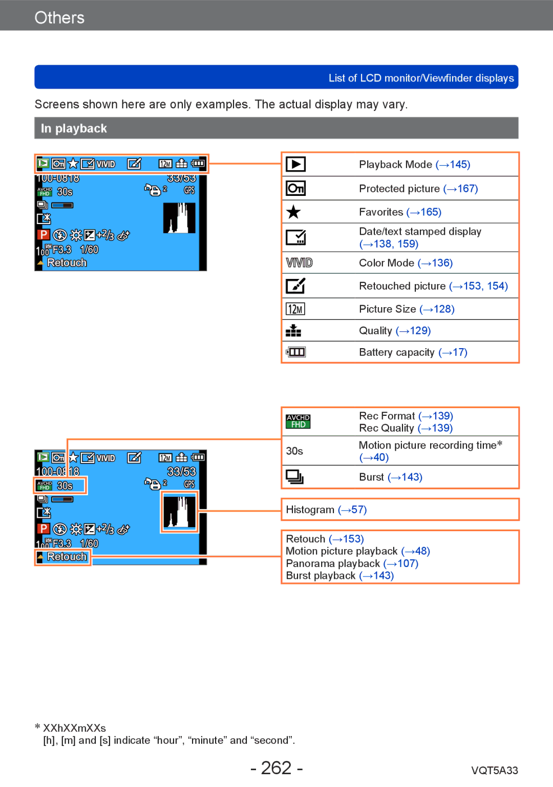 Panasonic DMC-LF1K, DMCLF1W owner manual 262, Playback 