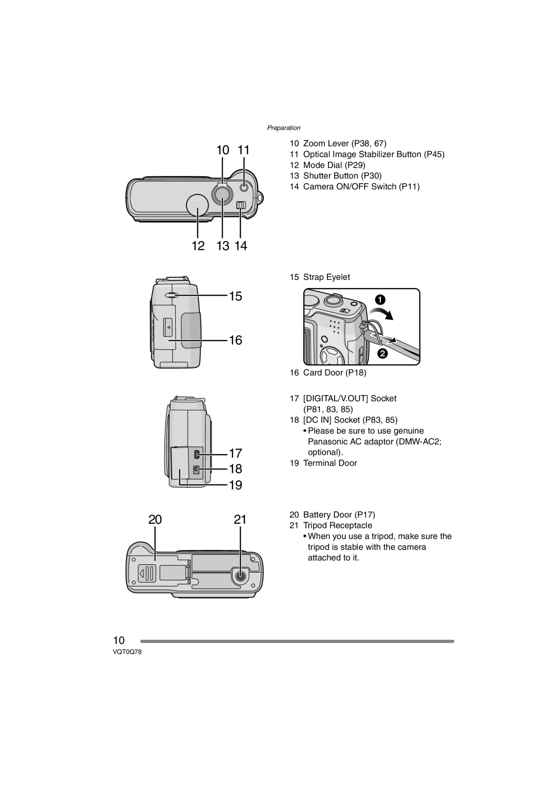 Panasonic DMC-LS1GN operating instructions 12 13 