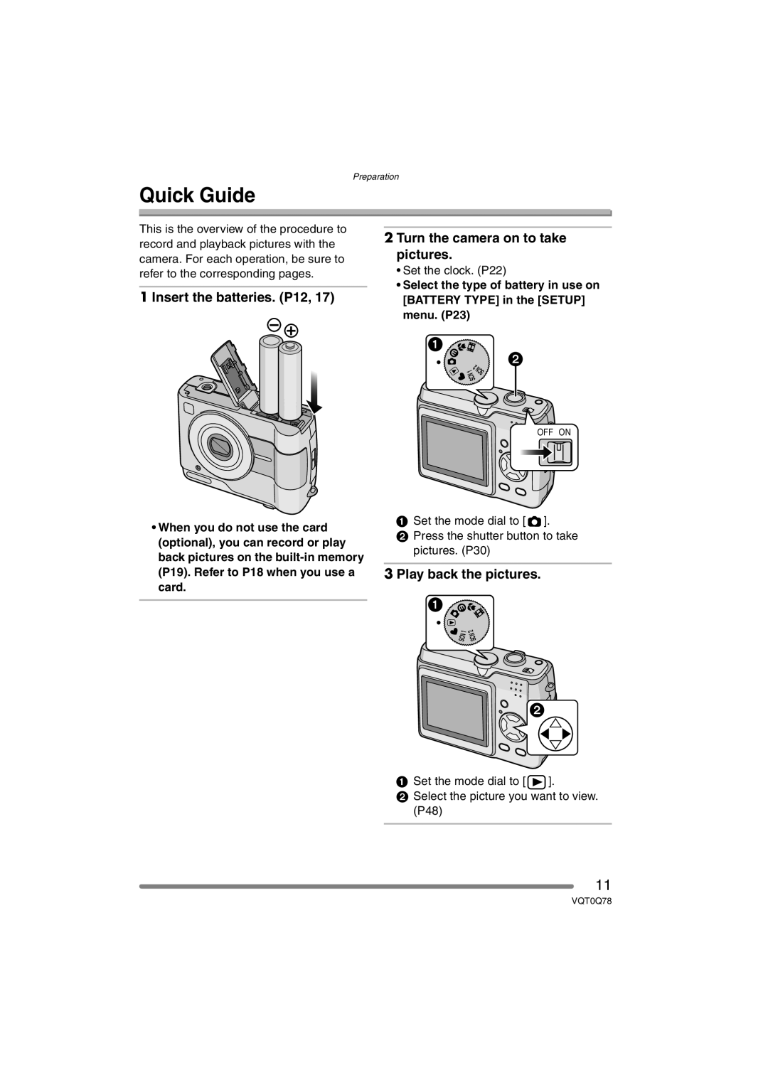 Panasonic DMC-LS1GN operating instructions Quick Guide, Play back the pictures 