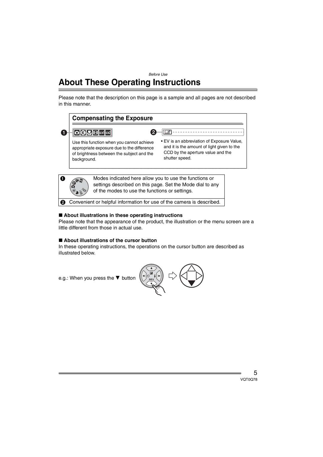 Panasonic DMC-LS1GN About These Operating Instructions, About illustrations in these operating instructions 