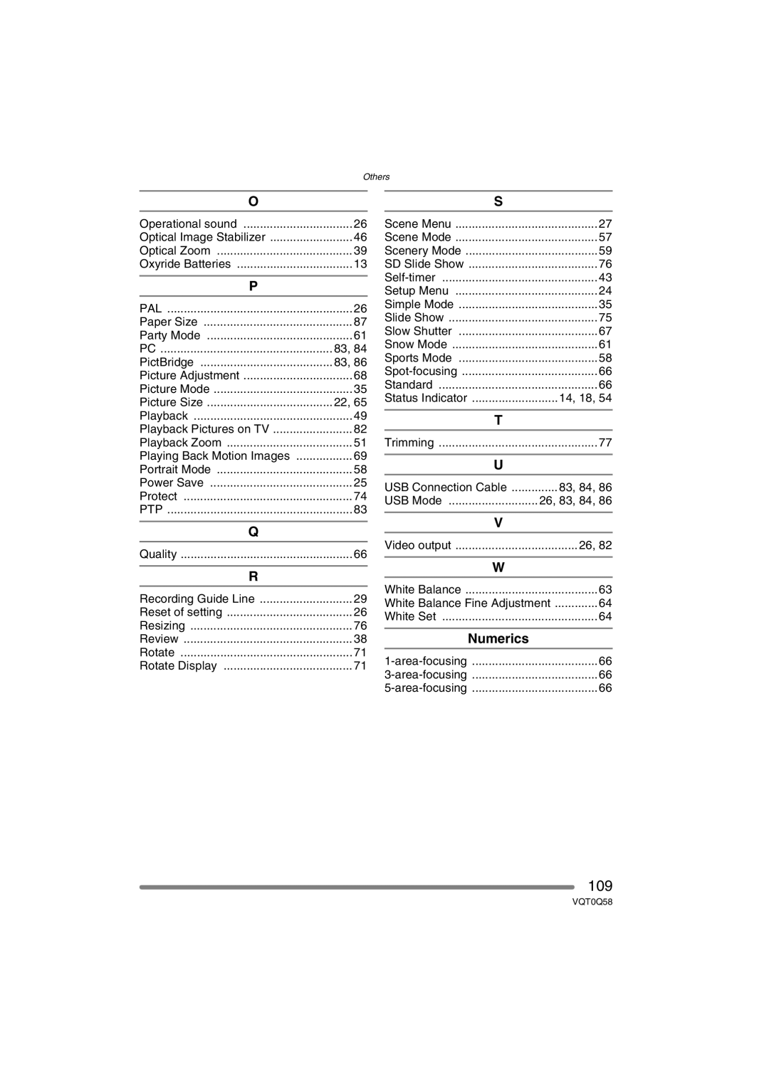 Panasonic DMC-LS1PP operating instructions Numerics, Playing Back Motion Images 