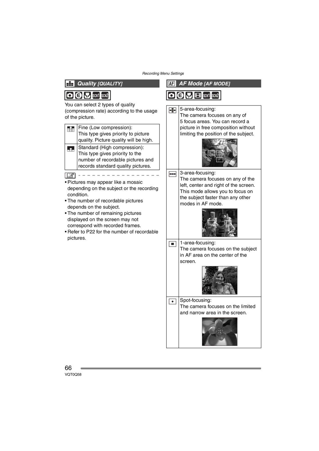 Panasonic DMC-LS1PP operating instructions Quality Quality 